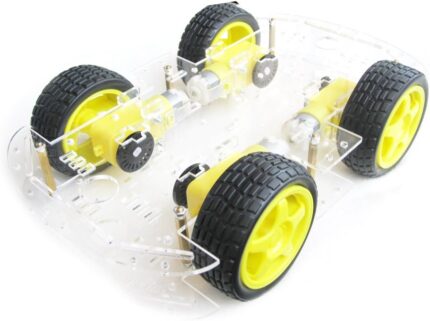 EMOZNY - Coche robot inteligente de cuatro ruedas con motor CC independiente