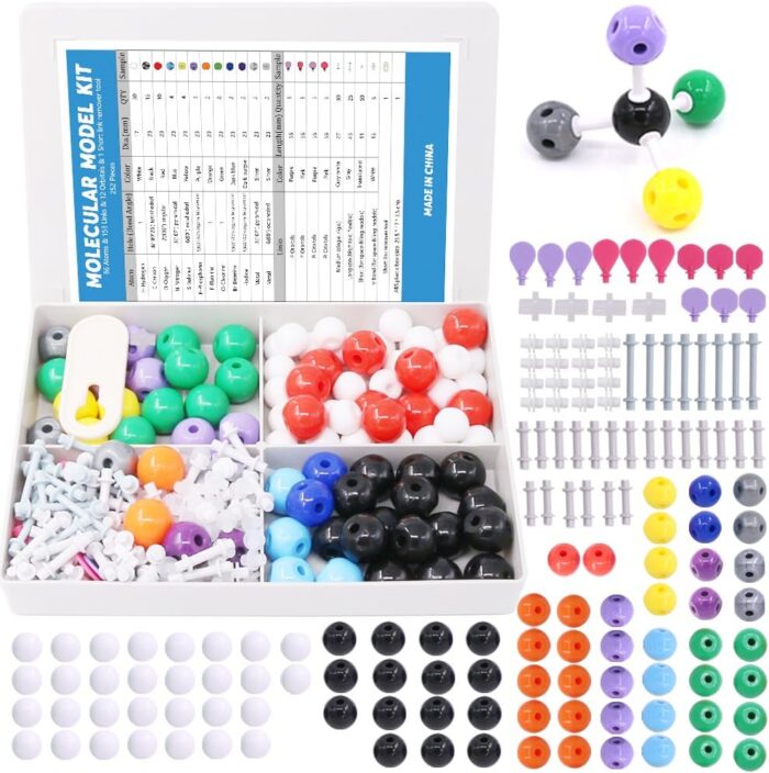 Swpeet - Kit de 252 piezas de modelo molecular