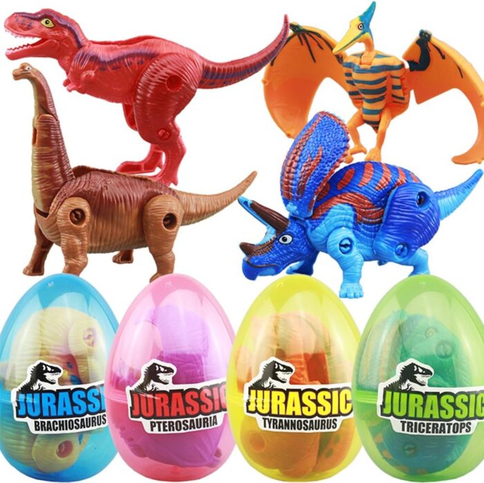 Paquete de 4 huevos para incubar diferentes juguetes de dinosaurio
