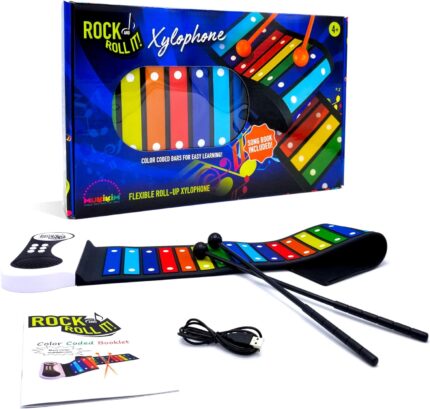 Rock and Roll It - Rainbow xilófono. portátil y flexible