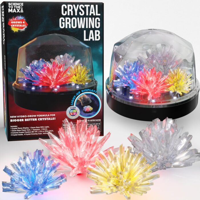 Be Amazing! Toys - kit de cultivo de cristal + cúpula de exhibición iluminada