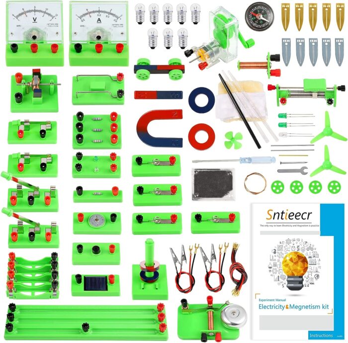 Sntieecr - kit de experimento de magnetismo de electricidad básica