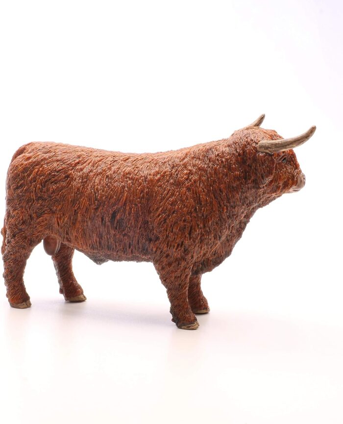 figura de juguete de vaca de toro de las tierras altas