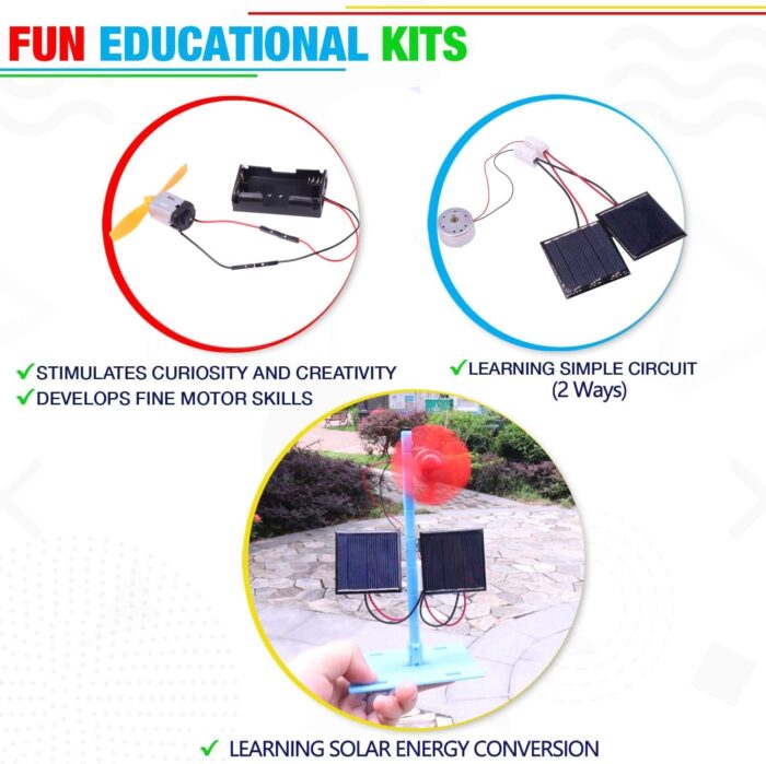 kit de juguetes de montaje electrónico con energia solar