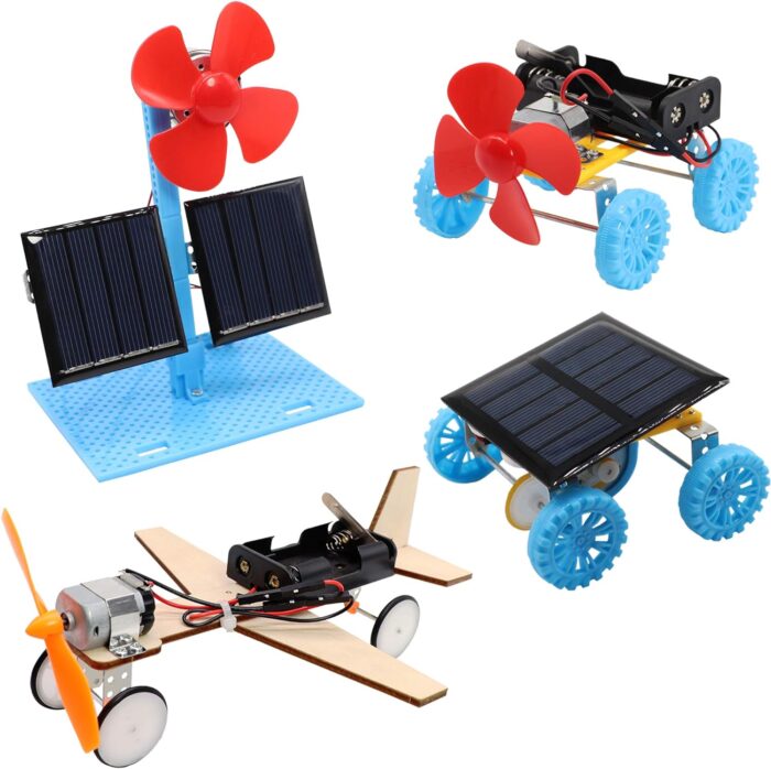 Kit STEM de energia solar y motor electrico 4 en 1