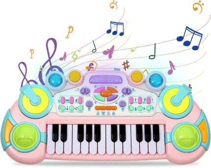 Cozybuy - Teclado de juguete de piano de 24 teclas