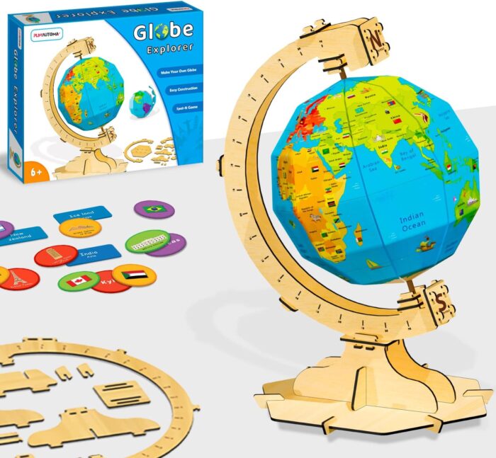 Playautoma Globe Explorer - Globo de bricolaje con juego Spot