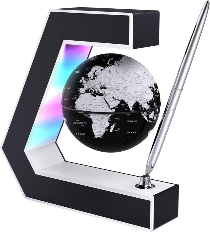 Estefanlo - Globo flotante con luces LED levitación magnética con bolígrafo