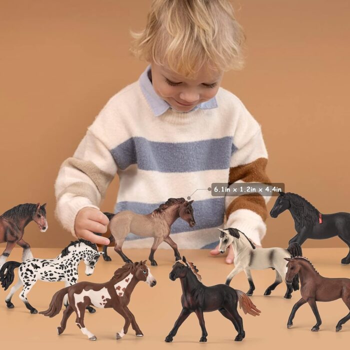 paquete de 12 figuras de caballo realista grande