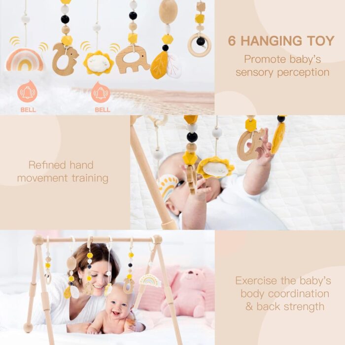 gimnasio para bebés con 6 juguetes colgantes