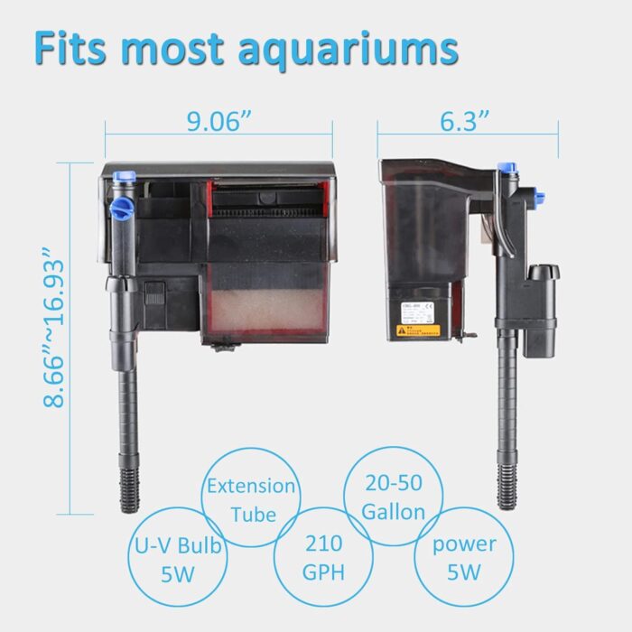 filtro U-V para acuario