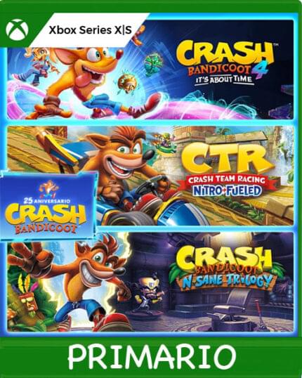 Xbox Series Digital Crash Bandicoot 1 + 2 + 3 Primario