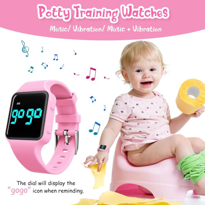 relojes digitales recargables impermeables para niños pequeños con cuenta regresiva/despertador/recordatorio de música y vibración