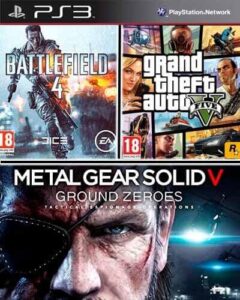 Ps3 Digital Combo 3x1 GTA V + Battlefield 4 + Metal Gear Solid V Ground Zeroes
