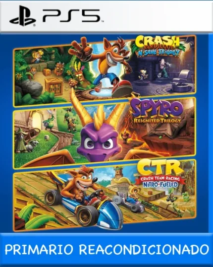Ps5 Digital Crash + Spyro Triple Play Bundle Primario Reacondicionado