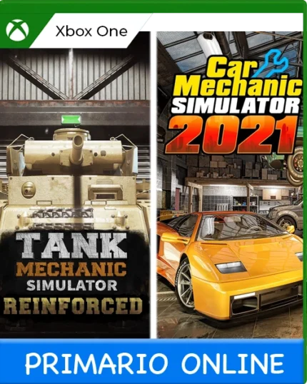 Xbox One Car Mechanic Simulator 2021 & Tank Mechanic Simulator Primario Online